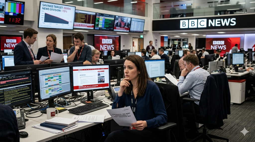 BBC Faces Massive Job Cuts as News Division Hit Hardest in Cost-Cutting Shakeup BBC Faces Massive Job Cuts as News Division Hit Hardest in Cost-Cutting Shakeup The British Broadcasting Corporation
